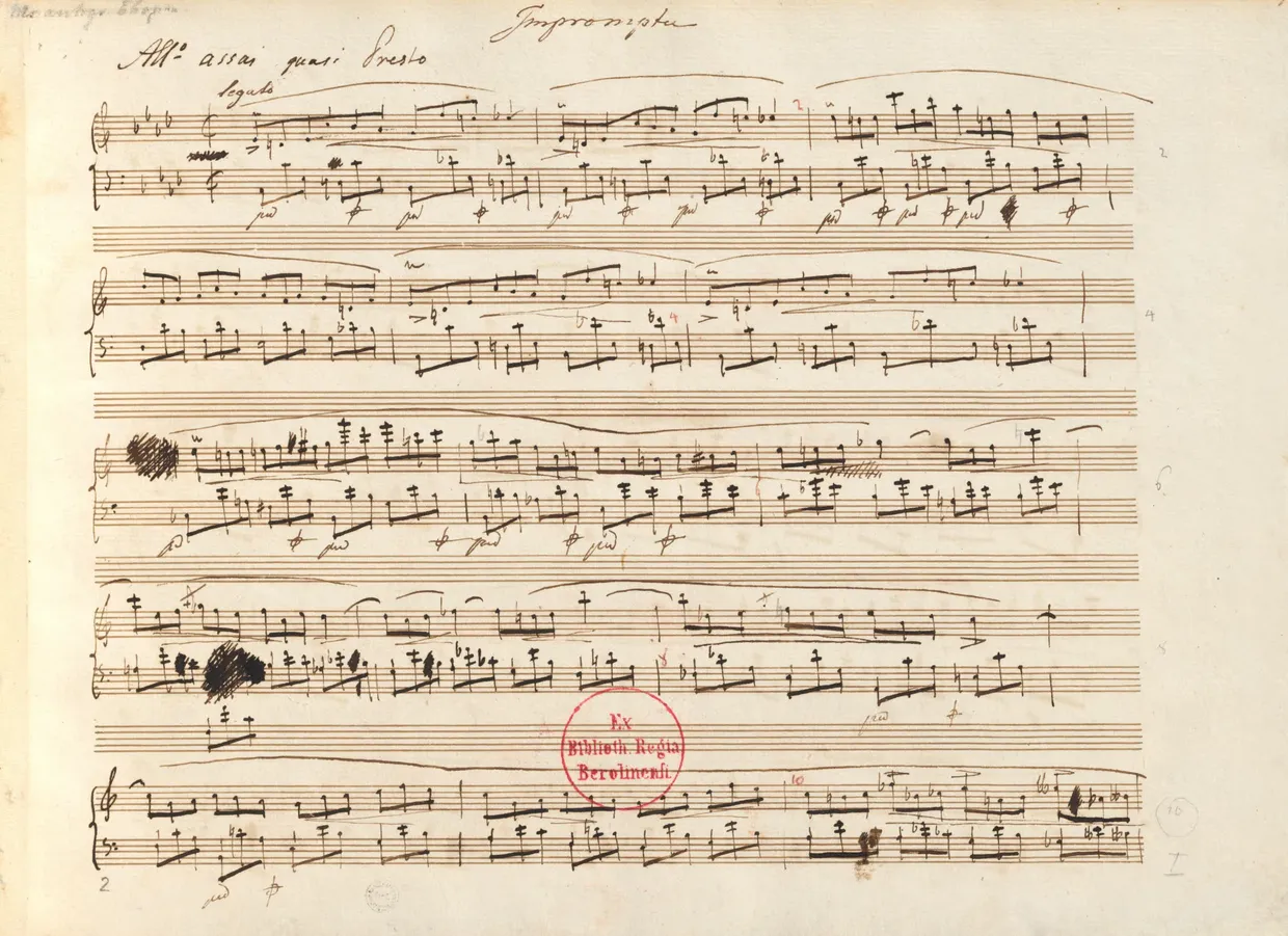 The notes of Fryderyk Chopin