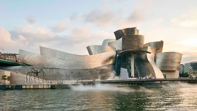 The Guggenheim Bilbao Museum building.